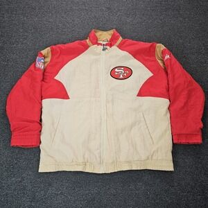 Vintage San Francisco 49ers Apex One Mens Large XL Jacket Coat NFL Football FULL